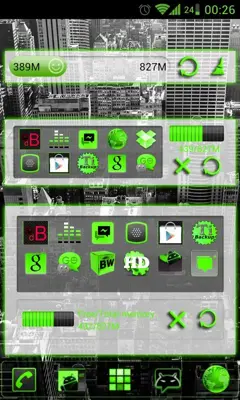 GOWidget PoisonGreenICS Light Theme by TeamCarbon android App screenshot 0