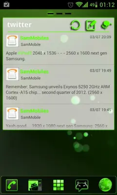 GOWidget PoisonGreenICS Light Theme by TeamCarbon android App screenshot 4