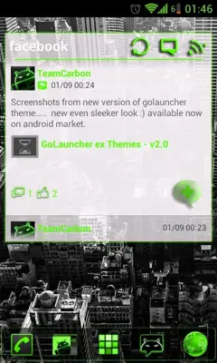 GOWidget PoisonGreenICS Light Theme by TeamCarbon android App screenshot 5